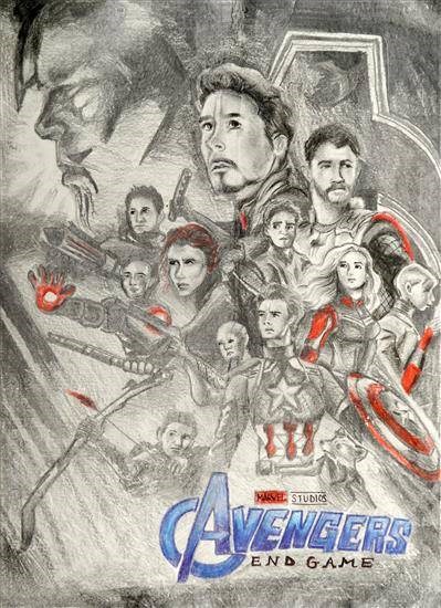 Avengers : Endgame, painting by Adreeja Gupta