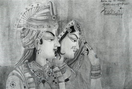 Raja Rani, painting by Aradhya Agrawal