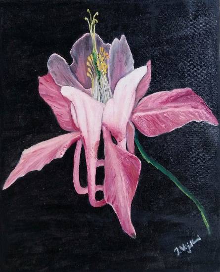 Pink Beauty, painting by T. Vijaya Kumari
