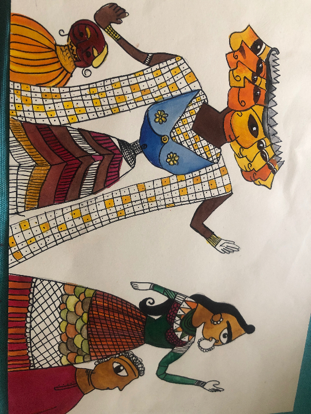 Painting  by Aditi Kathuria - Ramayana scene