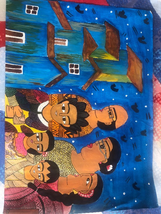Family, painting by Aditi Kathuria