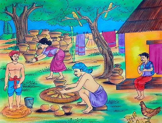 Painting  by Chinmay Mahanta - Potter