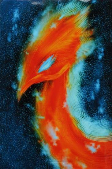 The Blazing Phoenix, painting by Shivam Bajaj