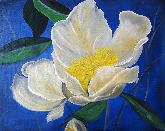 A bloom, painting by Swati Gogate