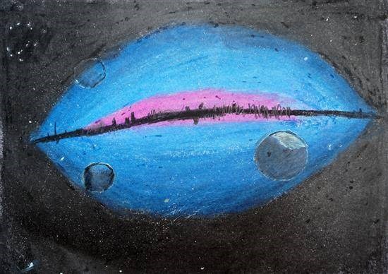 space science, painting by Bhavin Joshi