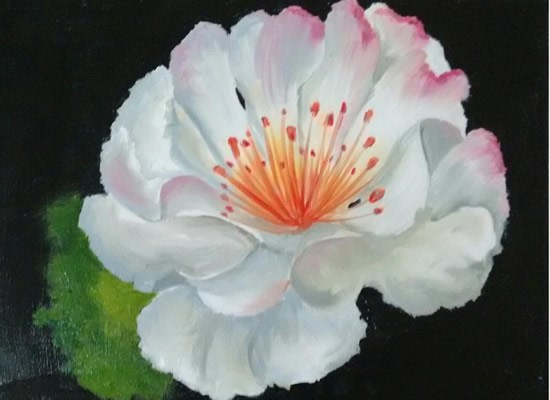 Midnight Bloom, painting by Aparna Dharma