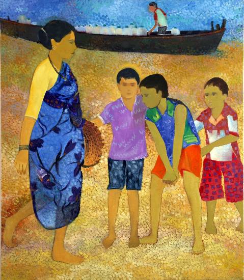 Untitled - 16, Painting by  Artist Shashikant Bane