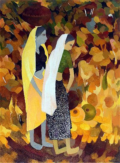Untitled - 9, Painting by Professional Artist Shashikant Bane