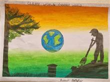 Painting by Aarav Natekar - Clean world Green world