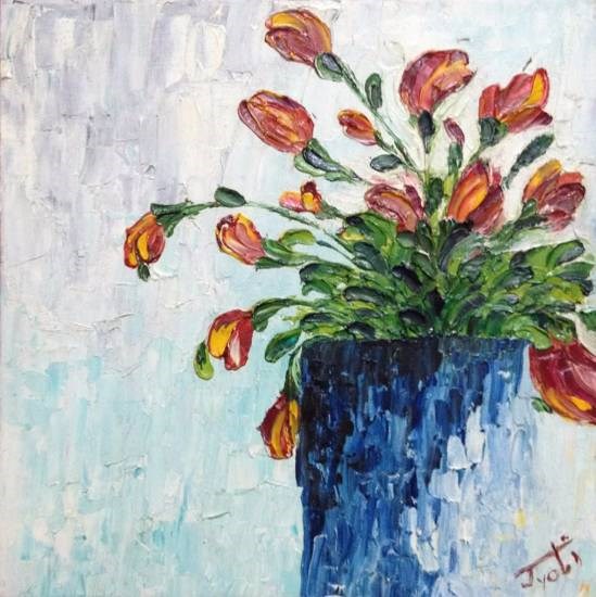 Flower - 3, painting by Jyoti Sharma