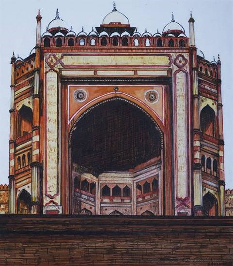 Buland Darwaza - Fatehpur Sikri, painting by Sandhya Ketkar