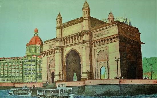 Gateway of India, painting by Sandhya Ketkar