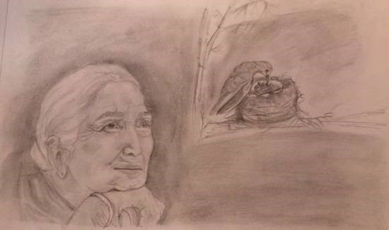 I see me in you, painting by Aiswarya CJ