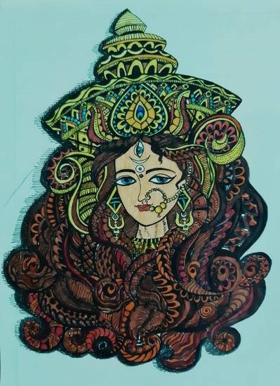 Devi, painting by Sujitha S P