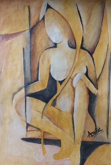 Figurative Abstract painting, painting by Aniket Vibhute