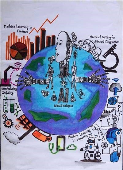 Artificial Intelligence, painting by Shefali Gopinath Madkar