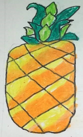 Pineapple, painting by Neel Kirtane