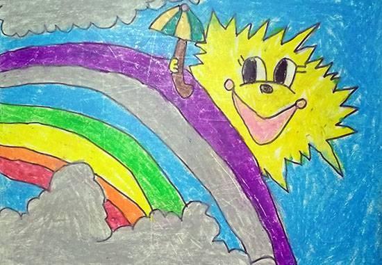 Smiling Sun, painting by Neel Kirtane