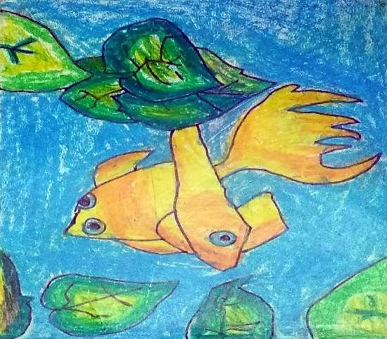 Fishes, painting by Neel Kirtane