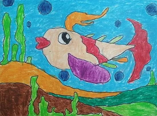 Fish, painting by Neel Kirtane