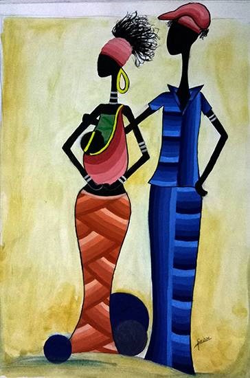 Complete family, painting by Sonali Pawar