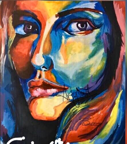 Different colors of an actor’s life, painting by Simran Dhawan