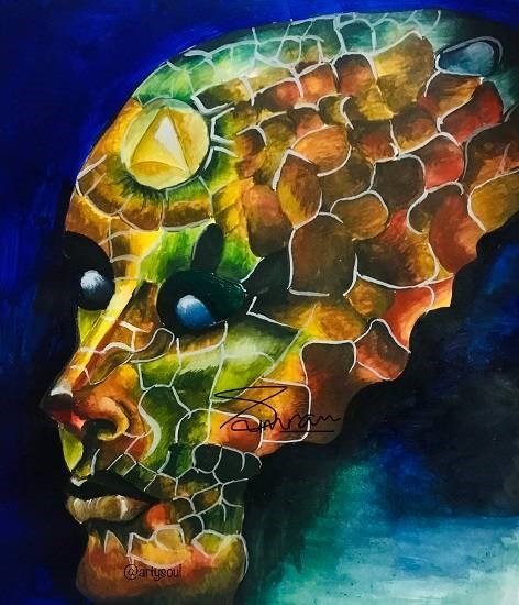 Bits and Pieces, painting by Simran Dhawan