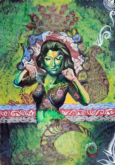 Elements of Environment, painting by Simran Dhawan