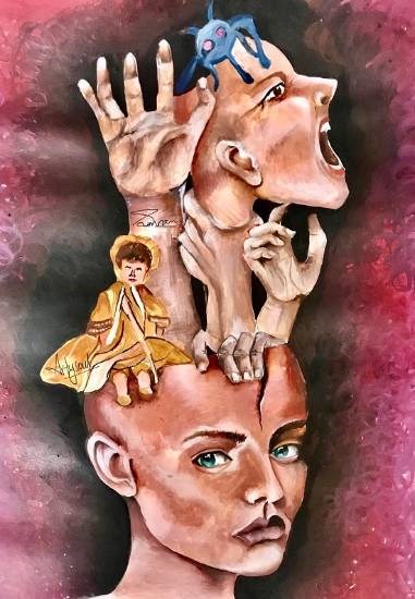 Inner Self, painting by Simran Dhawan