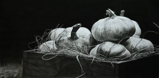 Garlic Cloves, painting by Gourav Chakraborty