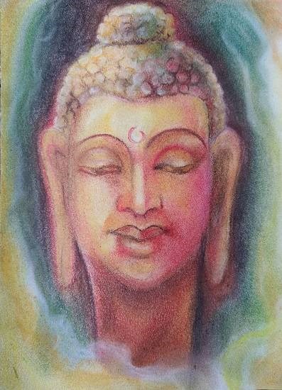 Silence & Spirituality, painting by Shraddha Virkar