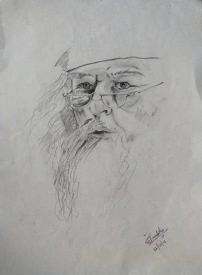 Dumbledore, painting by Shraddha Virkar