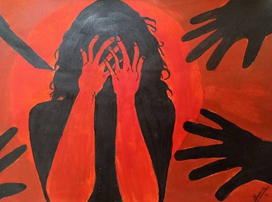 Once a women feels safe, humanity is saved, painting by APOORVA DWIVEDI