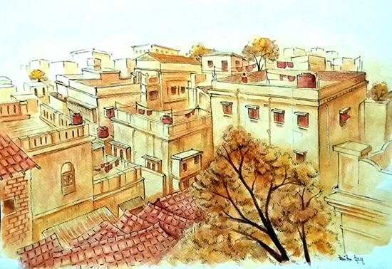 Painting  by Aritra Dey - Settlements