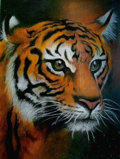 Royal Bengal Tiger Painting by Aritra Dey