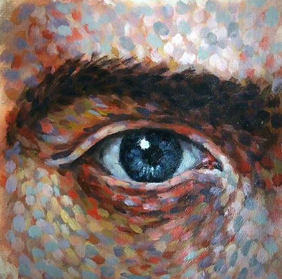 Eye series (Part IV), painting by Aritra Dey