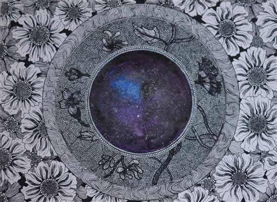 Painting  by Anushka Rautela - The Universe