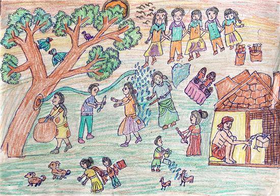 Painting  by Priya Shailesh Parhad - Festival of colors