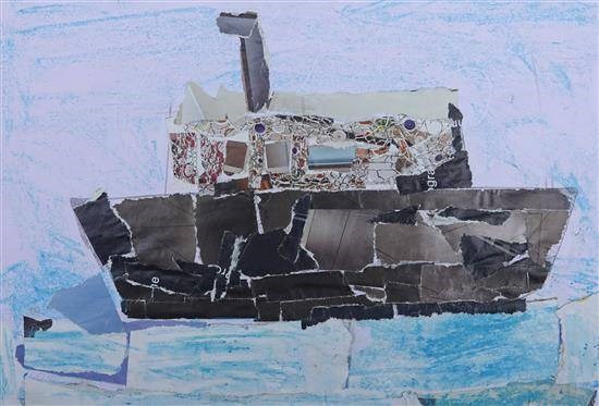 Boat, painting by Sohil Santosh Wandhan