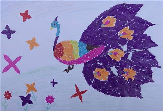 Peacock, painting by Priyanka Suresh Gawit
