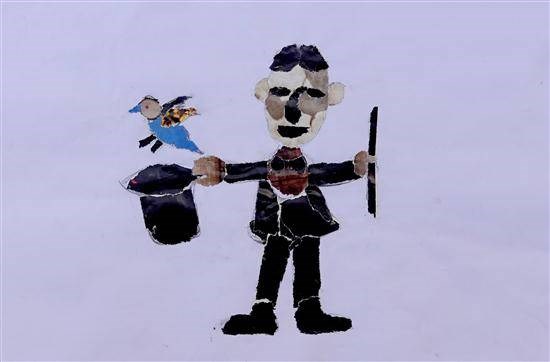 Magician, painting by Suraj Vasant Shingade