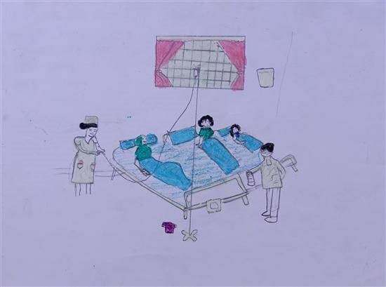 Hospital, painting by Aarti Gangaram Chaudhari
