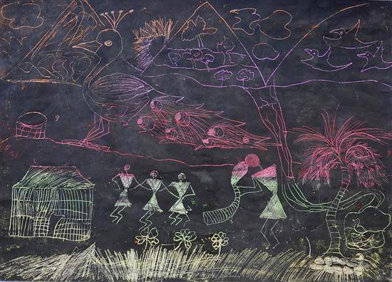 Warli art, painting by Sahil Subhash Sumada