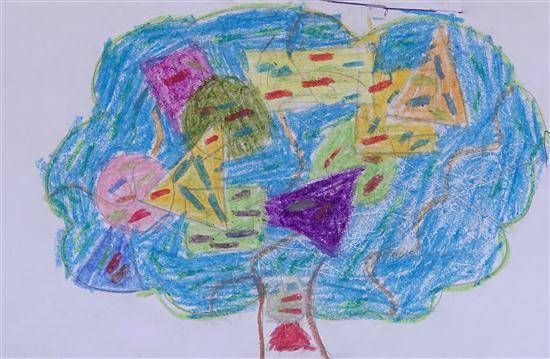 Painting  by Aarushi Jagdish Ambat - Geometric Tree