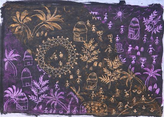 Painting  by Karina Prakash Kharpade - Warli art