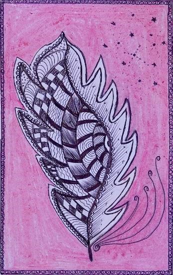 Peacock Feather, painting by Priyanka Prabhakar Mhasare