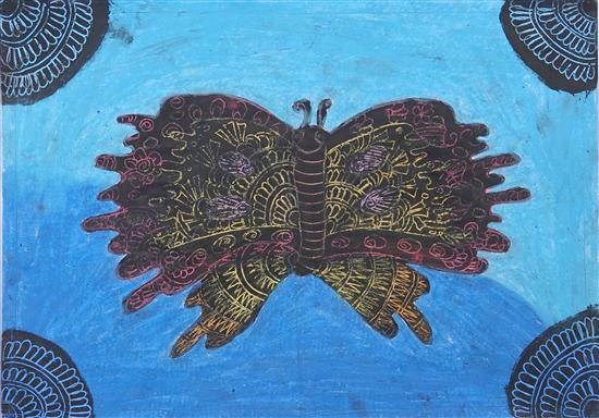 Butterfly, painting by Supriya Jaywant Vangad
