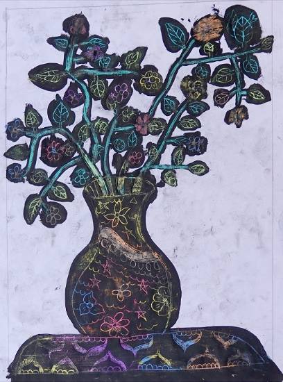 Painting  by Hitesh Mahesh Pachaga - Flower vessel