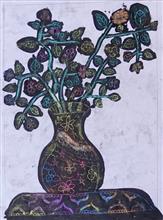 Painting by Hitesh Mahesh Pachaga - Flower vessel