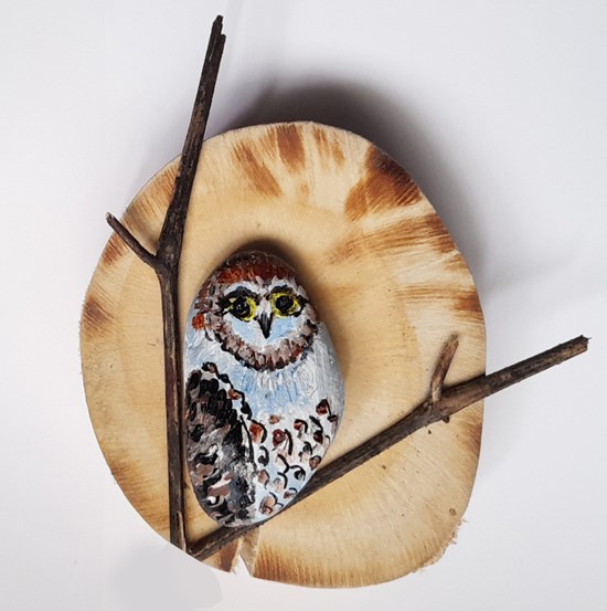 Owl, painting by Hasini Arunkumar